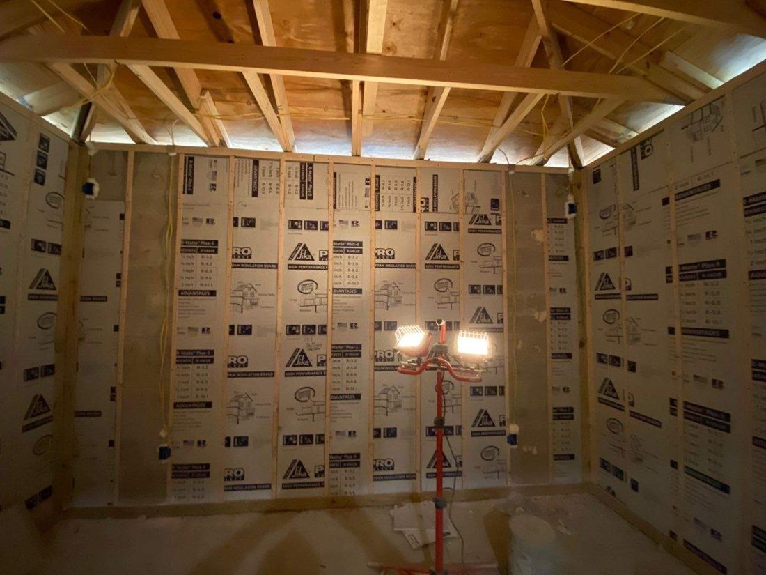 New room framed and insulated